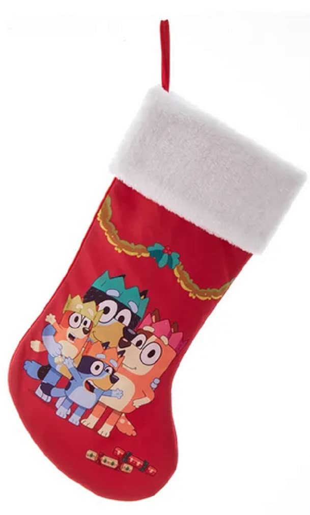 Kurt S. Adler 19-inch Bluey and Family Christmas Party holiday stocking