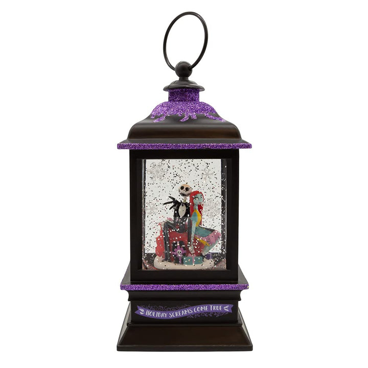 Disney Kurt Adler 9-inch Nightmare Before Christmas Jack and Sally spinning musical light-up lantern