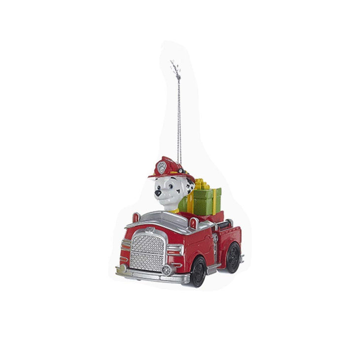 Kurt Adler Paw Patrol Marshal character on red fire truck Christmas ornament