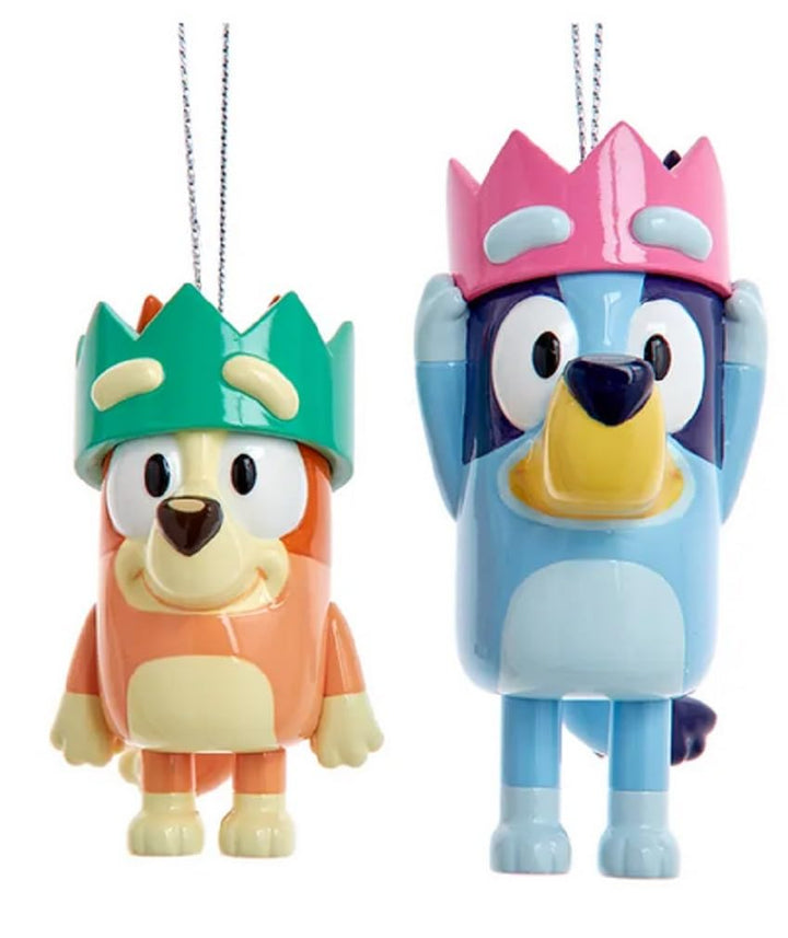 Kurt S. Adler Bluey and Bingo ornaments - 2 assorted Christmas hanging ornaments