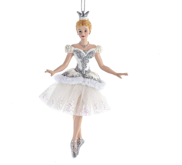 Kurt S. Adler Nutcracker Suite Snow Queen Ballerina Ornament E0425 - 6.25-inch resin Christmas ornament