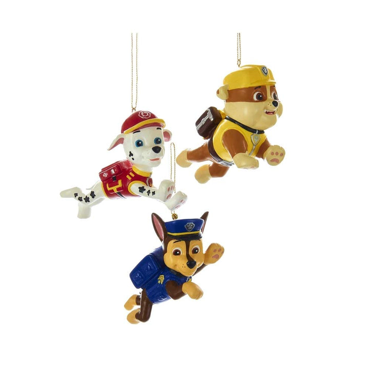 Kurt Adler Paw Patrol Christmas ornament set of 3, 2.5-inch hanging ornaments