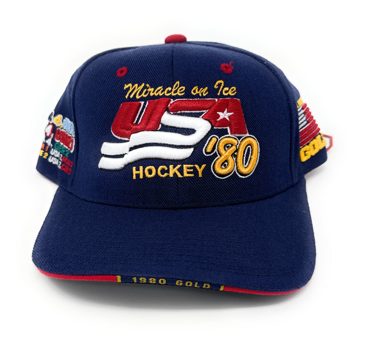 Zephyr 1980 Miracle on Ice Team USA Hockey Cap - blue adjustable hat with Olympic logo