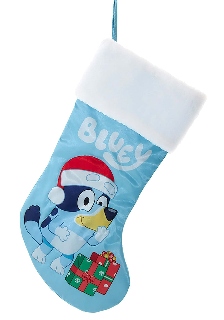 Kurt S. Adler Bluey with Presents officially licensed Christmas holiday stocking decoration