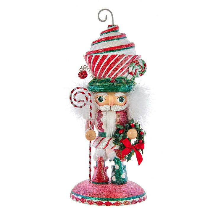 Hollywood Nutcrackers 12-inch nutcracker with cupcake swirl hat decoration