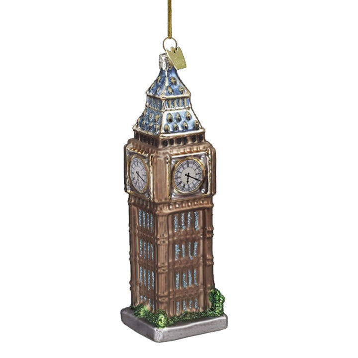 Kurt S. Adler Noble Gems 5.5-inch glass Big Ben London landmark Christmas ornament