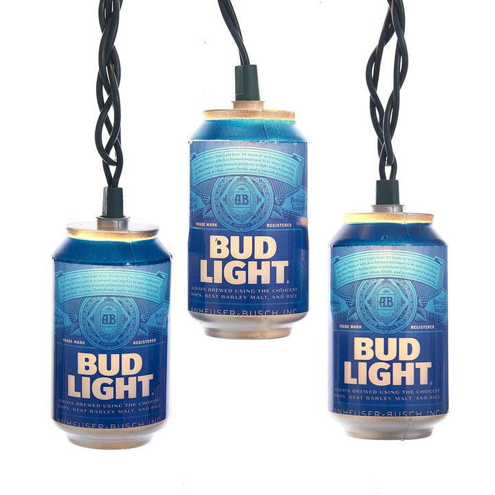 Kurt Adler Bud Light Beer Can 10-light indoor string light set - novelty holiday lighting