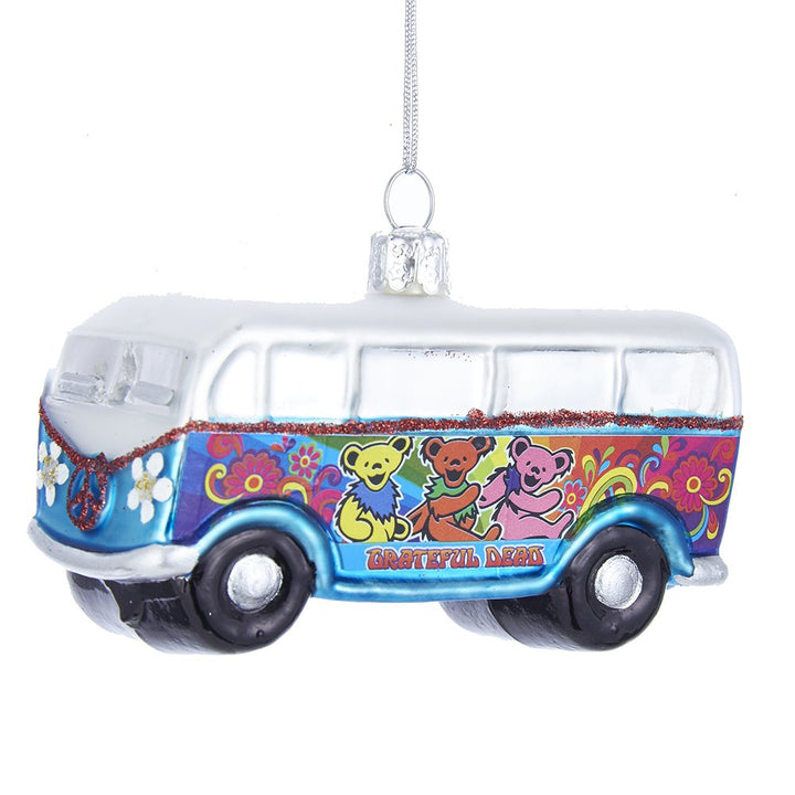 Kurt S. Adler 4-inch Grateful Dead themed glass Christmas tree ornament