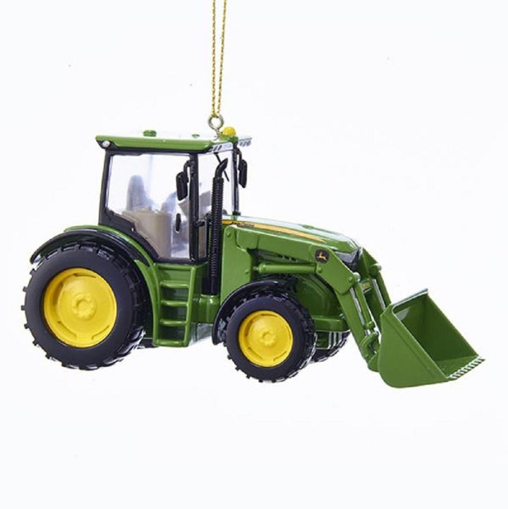 Kurt S. Adler John Deere Tractor Loader ornament - green tractor hanging Christmas tree decoration