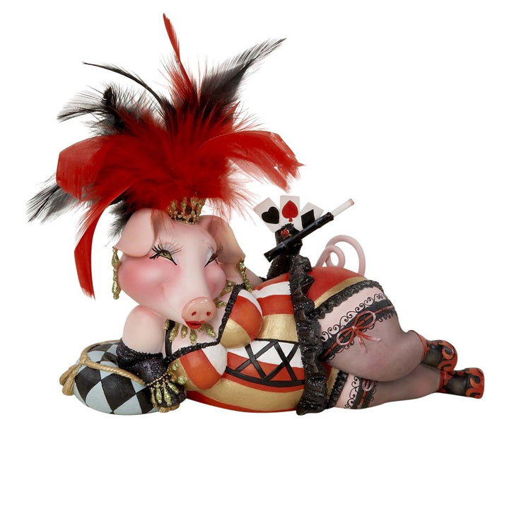 Kurt S. Adler Fanny Lucky Pig resin collectible figurine, 6.9 inches tall