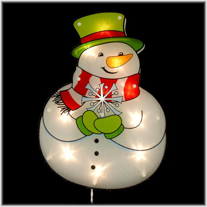 Impact Innovations clear silhouette snowman seasonal light - 16 inches tall, 12 inches wide