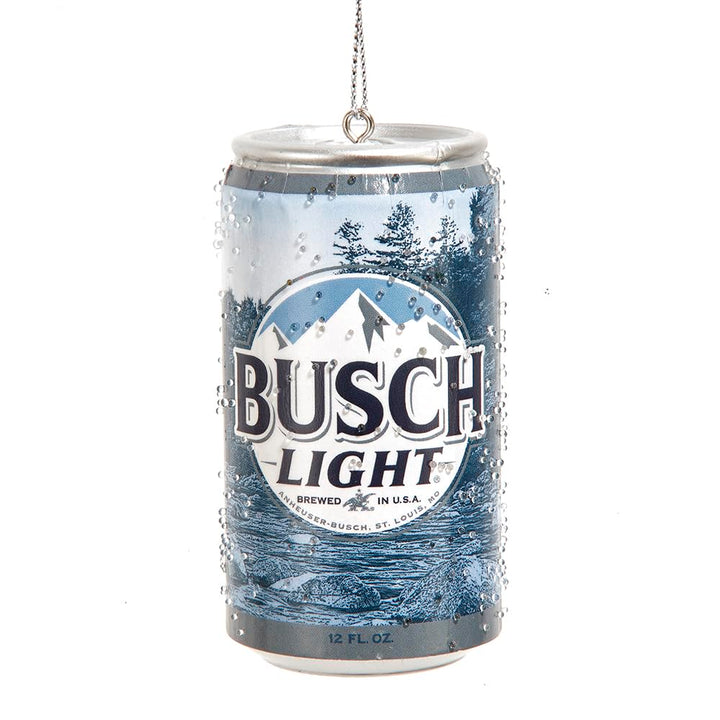 Kurt Adler Busch Light Beer Can Christmas Ornament - realistic frosty droplet design