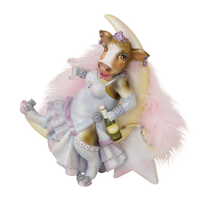 Kurt S. Adler Grazie Over The Moon resin collectible tablepiece, 6.1 inches tall