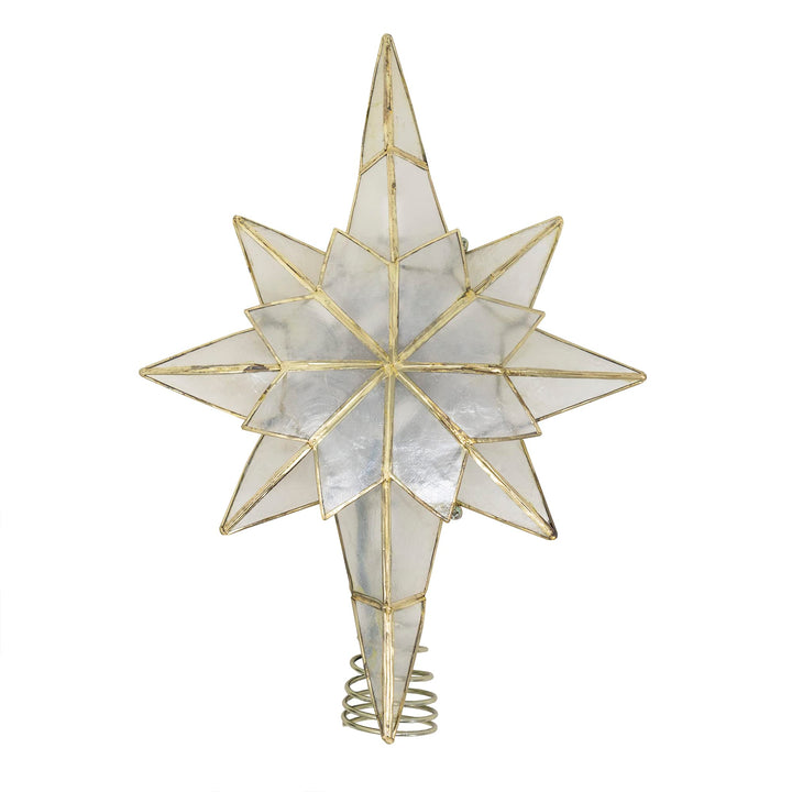 Kurt S. Adler Capiz Star of Bethlehem 10-light clear Christmas tree topper