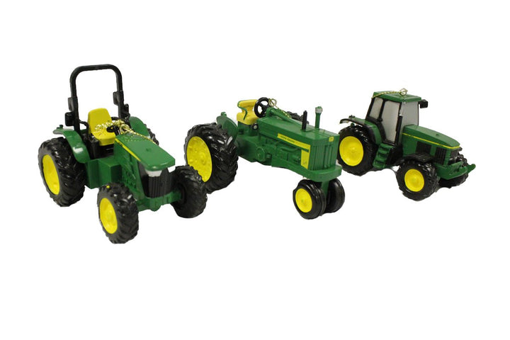 Kurt Adler John Deere Tractor Christmas Ornaments Set of 3 - officially licensed miniature holiday ornaments