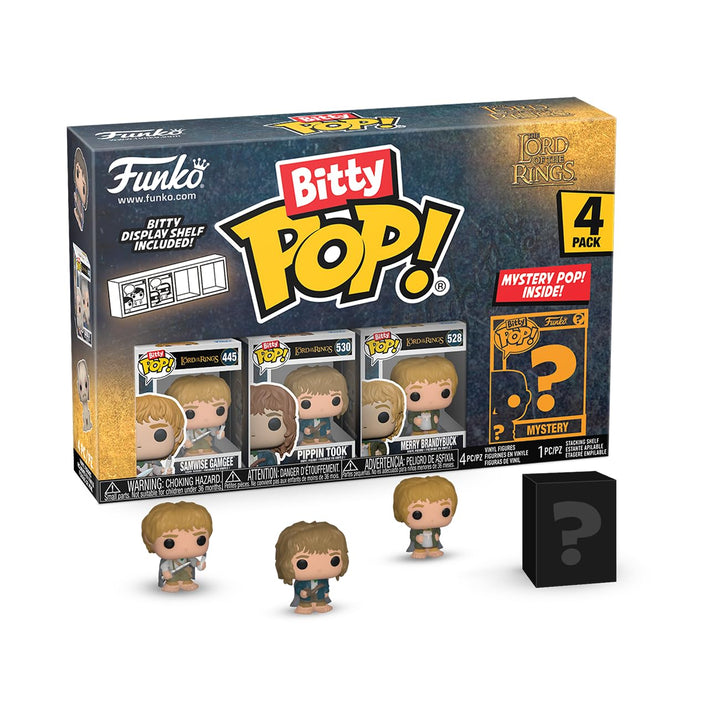 Funko Bitty POP! Lord of the Rings Samwise 4-pack with mystery figure and stackable display shelf