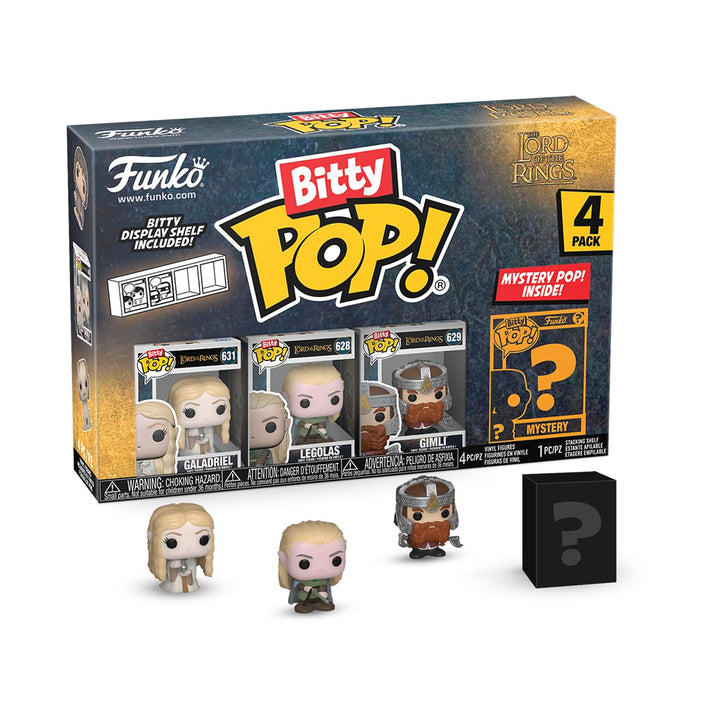 Funko Bitty POP! Lord of the Rings Galadriel 4-Pack - four 0.9-inch mini figures with stackable display shelf