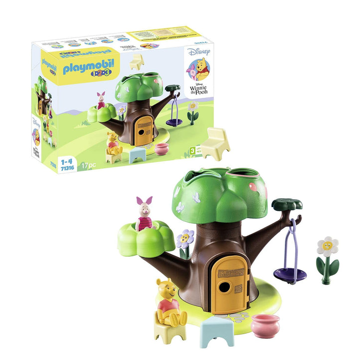 Playmobil 1.2.3 Disney Winnie the Pooh and Piglet Tree House playset for toddlers