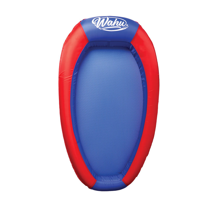WAHU Hydro Lounger inflatable pool and beach lounger float in red and blue