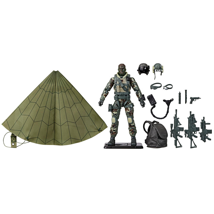 G.I. Joe Classified Series 60th Anniversary HALO Action Pilot 6-inch figure with parachute and 18 accessories