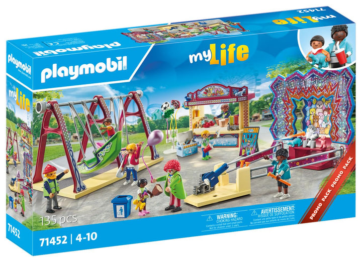 Playmobil Fun Fair building set with carnival-themed play pieces and figures