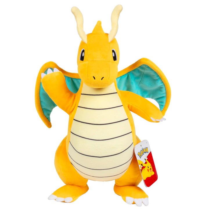Pokémon 12-inch Dragonite Plush Stuffed Animal - officially licensed soft toy figure by Jazwares
