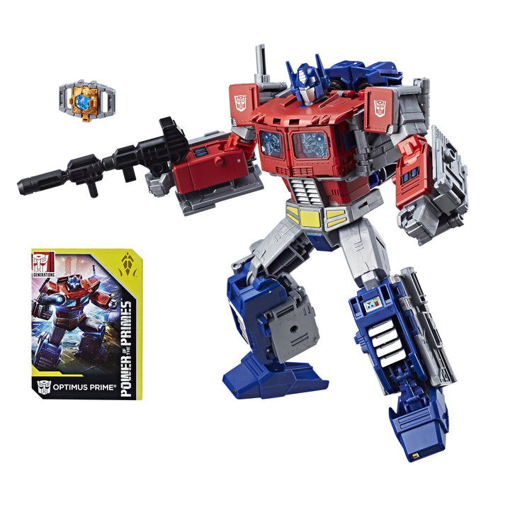 Transformers Generations Power of the Primes Leader Evolution Optimus Prime action figure