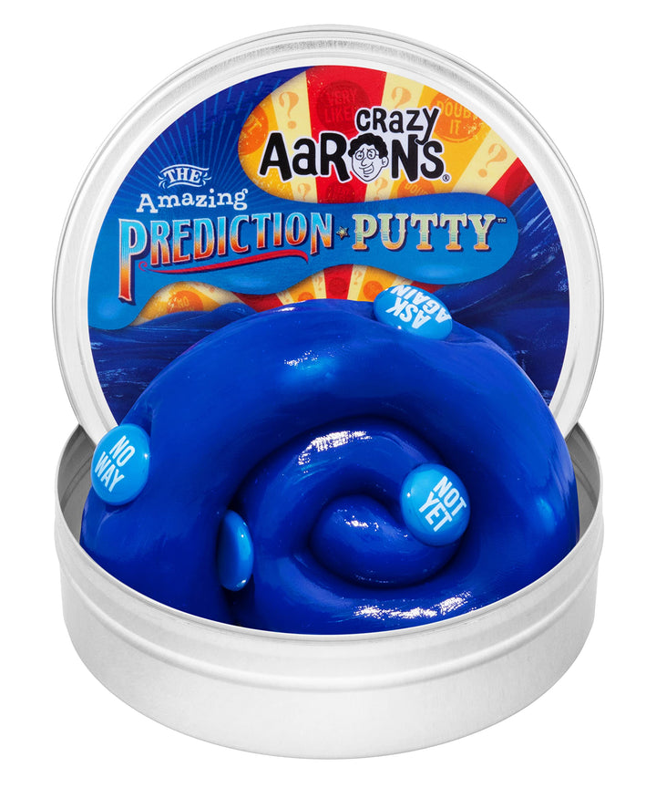 Crazy Aaron's Thinking Putty Prediction - blue sensory putty in 3.5 inch tin, made in USA