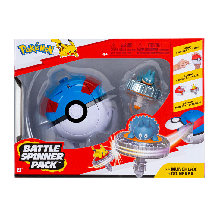Pokémon Goinfrex Battle Spinning Top Pack - with Super Ball Spinner Launcher, ages 4+