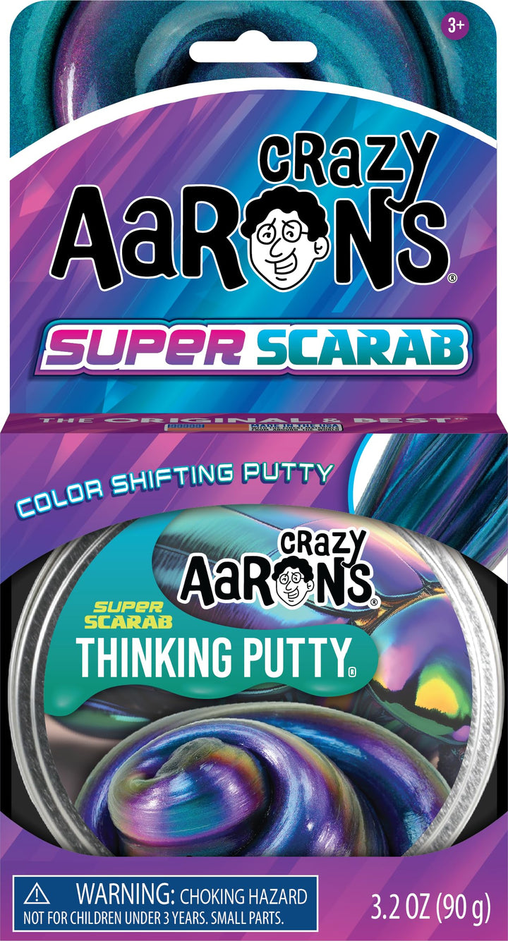 Crazy Aaron's Super Scarab Hypercolor Thinking Putty - color-shifting purple blue red copper putty