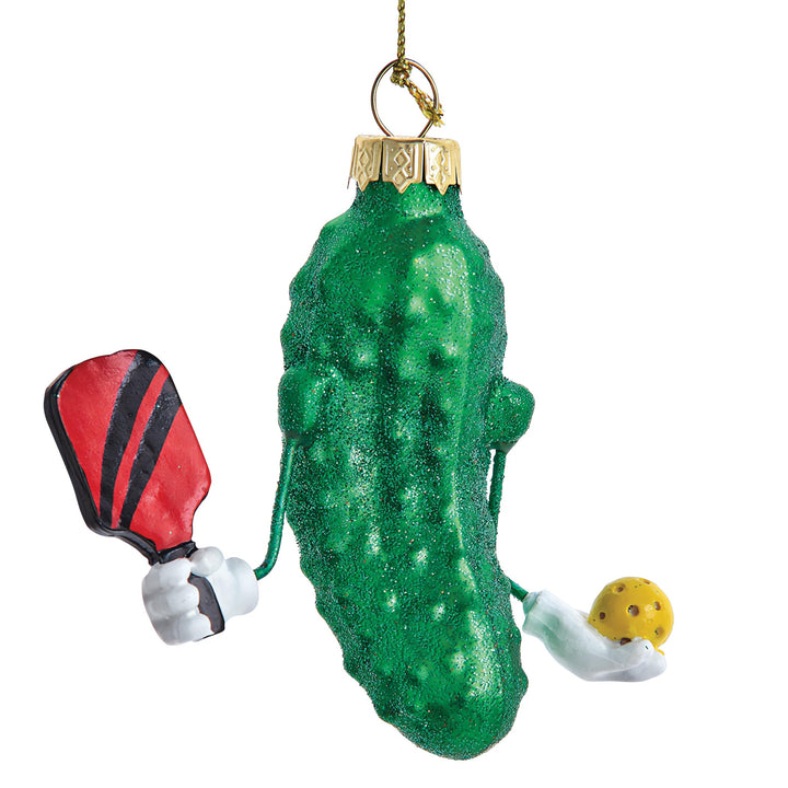 Kurt S. Adler pickleball cucumber shaped Christmas tree ornament