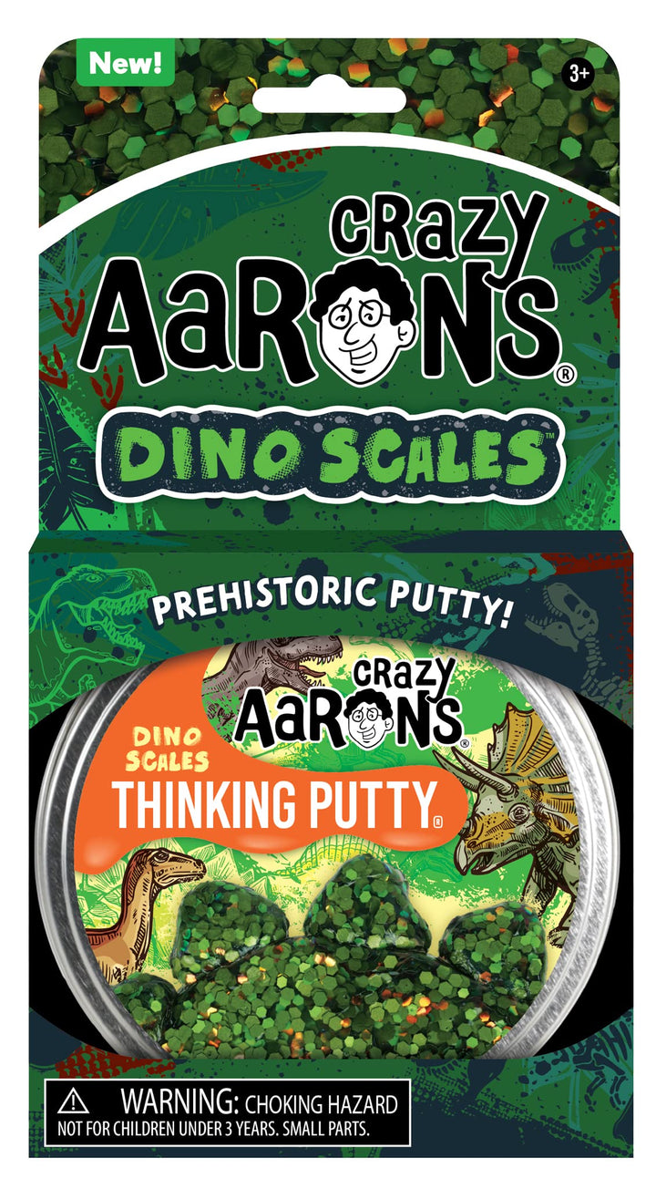 Crazy Aaron's Trendsetters Dino Scales putty tin - dinosaur-themed sensory putty, UK safe