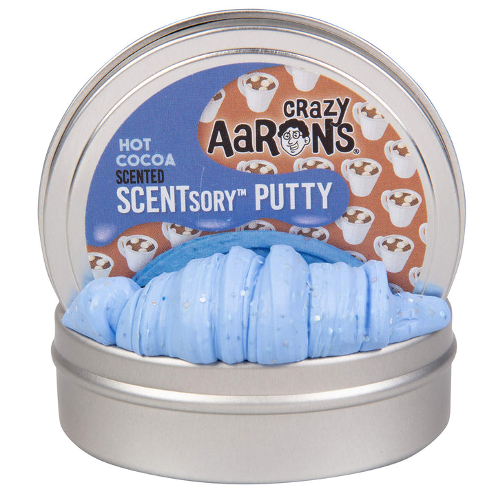 Crazy Aaron's Holiday Scented Thinking Putty Cocoamellow 2.75 inch tin - chocolate vanilla Christmas edition