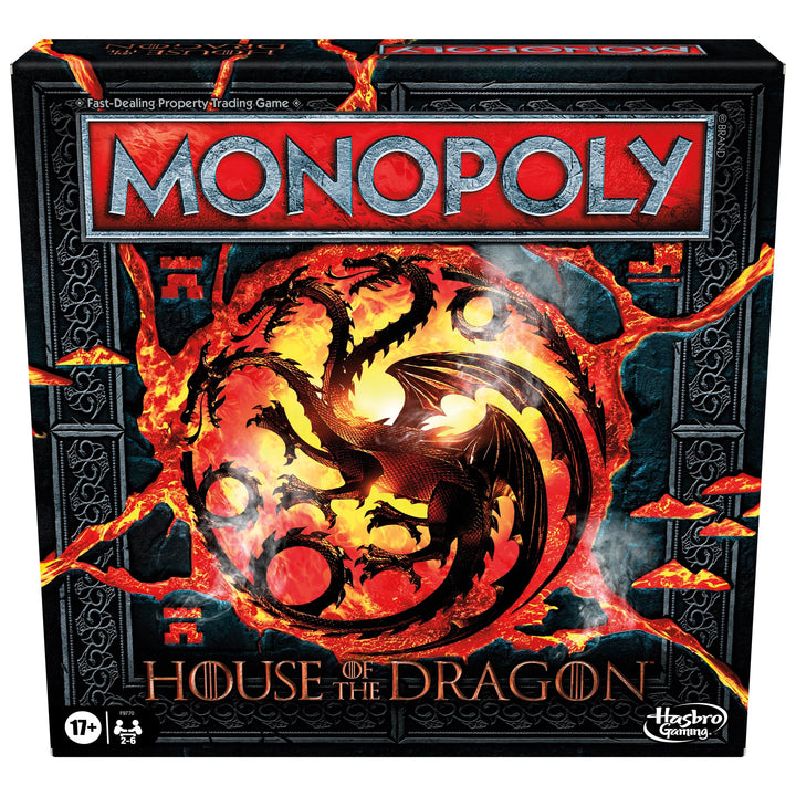 Hasbro Monopoly House of the Dragon Edition board game - strategy game for ages 17+ based on the hit HBO series