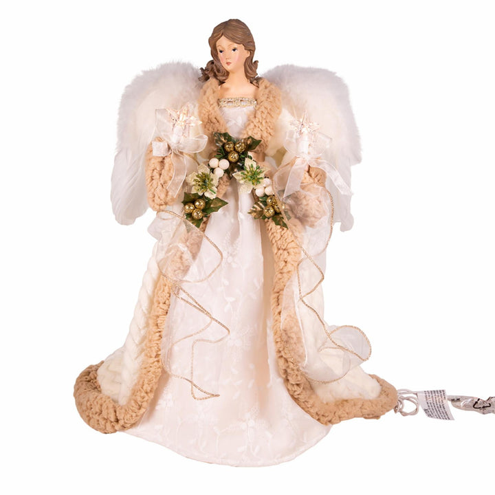 Kurt S. Adler 16-inch Sage Casual Angel lighted Christmas tree topper