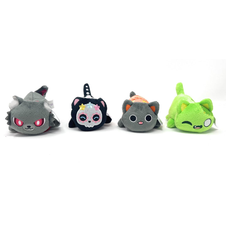Aphmau MeeMeows YouTube Gaming Channel 4” Exclusive Halloween Plush Set of 4 Includes: Pumpkin Kitty , Zombie Kitty , We