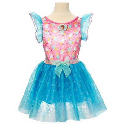 Fancy Nancy blue and pink Ice Cream Cart Halloween costume dress for girls size 4-6x